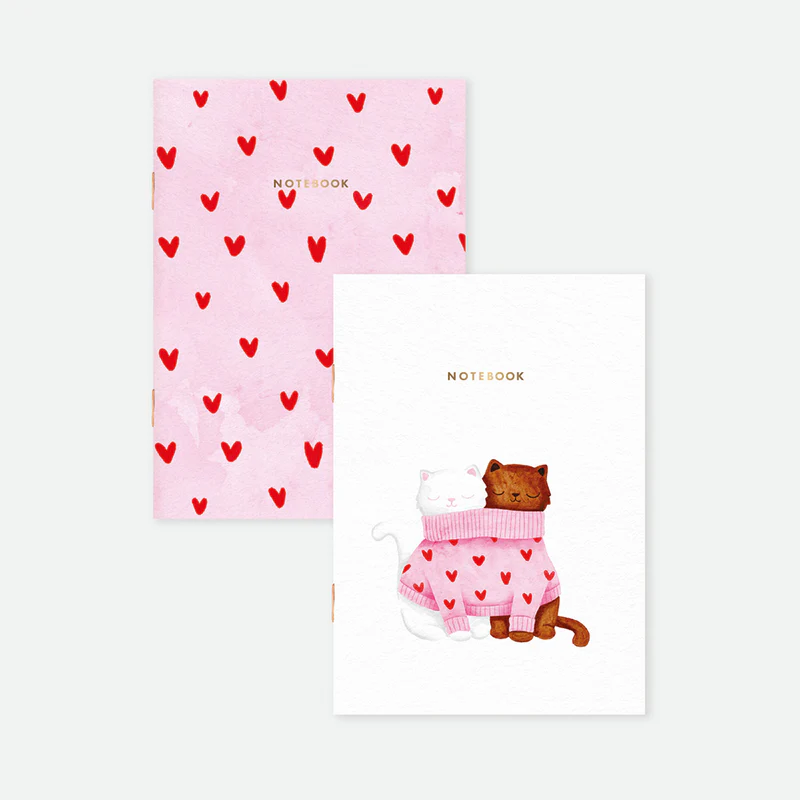 [AL-7358] Duo Together Cats Pocket Notebook A6