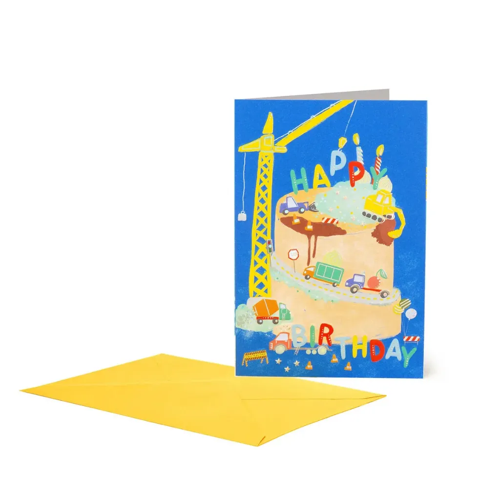 Carte d'Anniversaire - Large - Greeting Card - Birthday Cake
