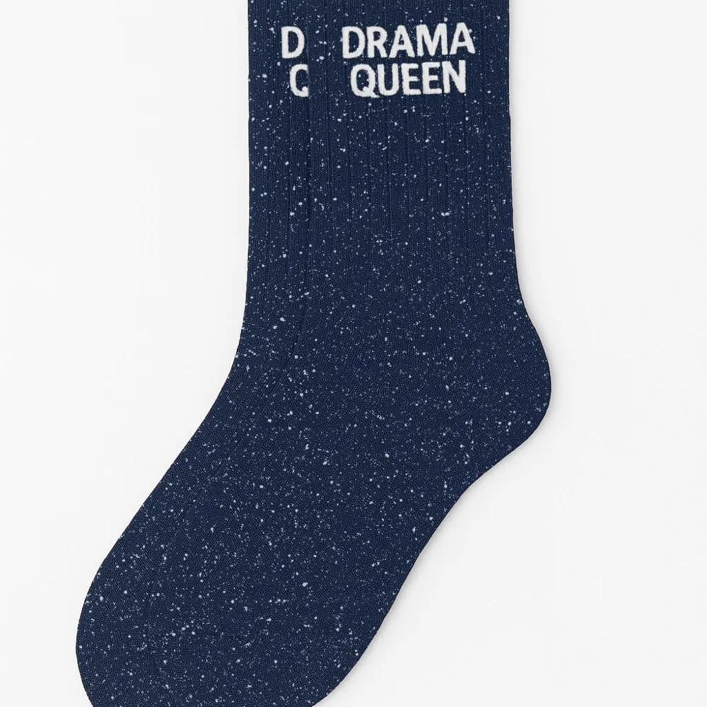 Chaussettes à paillettes "Drama Queen" Marine - Taille 36-40