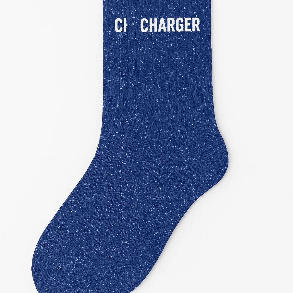 Chaussettes à paillettes "Charger" Bleu électrique - Taille 36-40