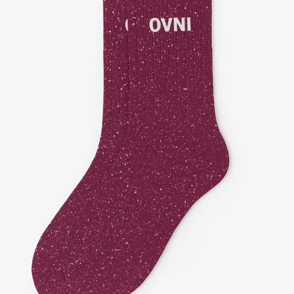 Chaussettes à paillettes "Ovni" Violet - Taille 36-40