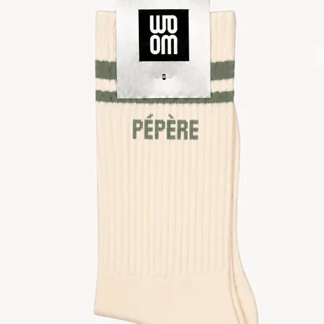 [WO-0505] Chaussettes Homme "Pépère" Gris - Taille 39-45