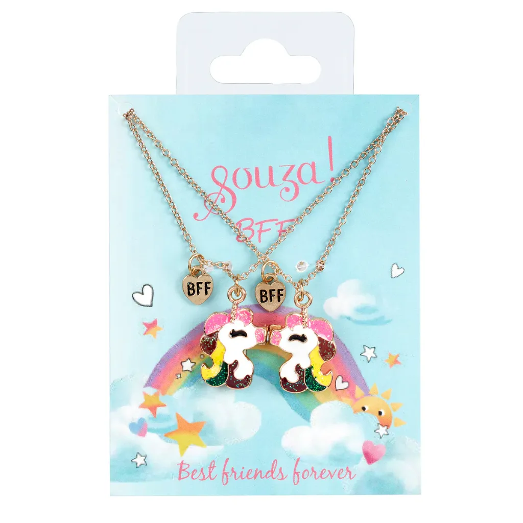 [SO-9412] Coffret cadeau BFF Licorne 2 colliers