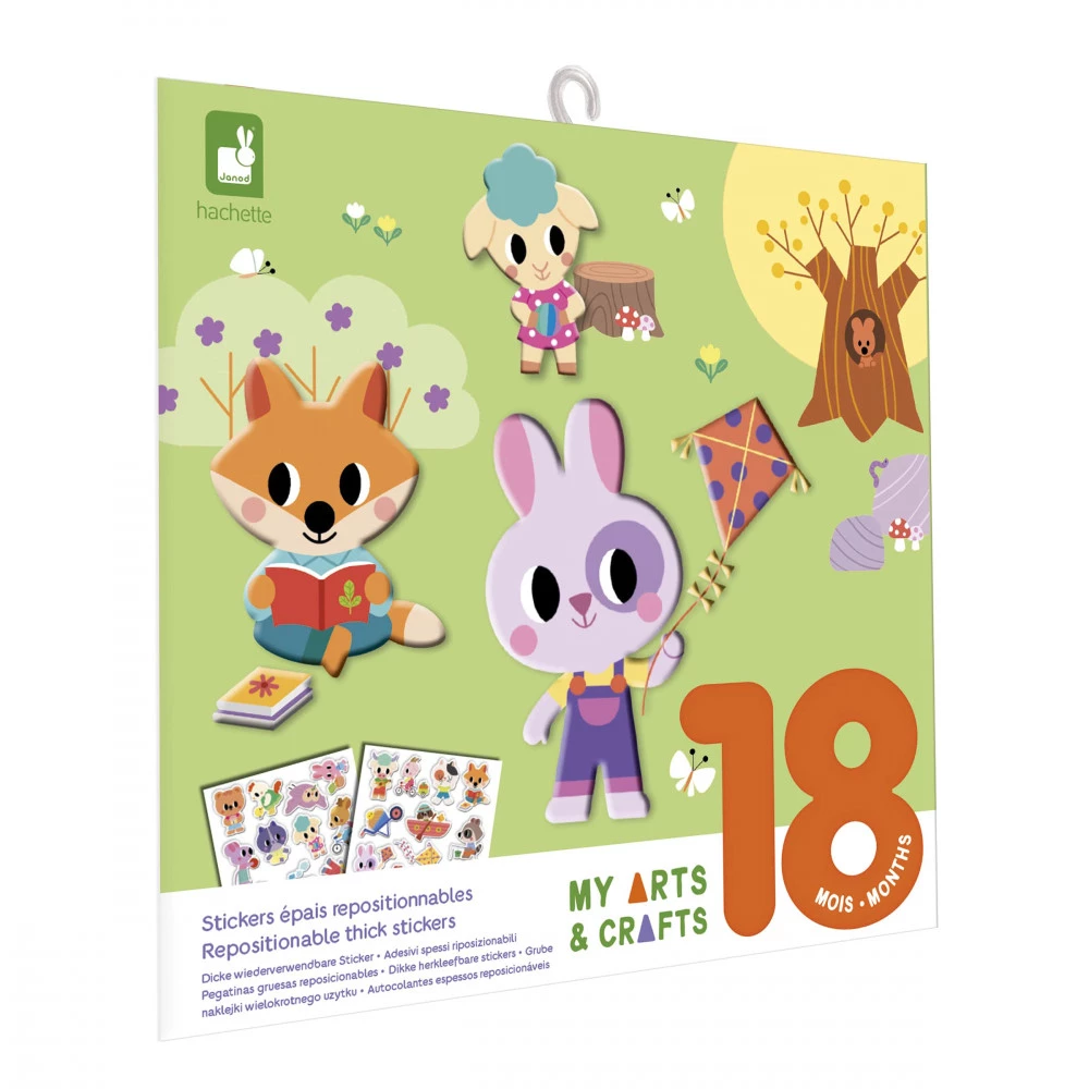 [JA-1447] Stickers épais repositionnables animaux