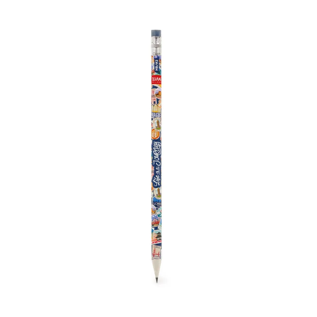 [LE-3611] Crayon en Papier Recyclé - I Used To Be a Newspaper - Travel Stickers