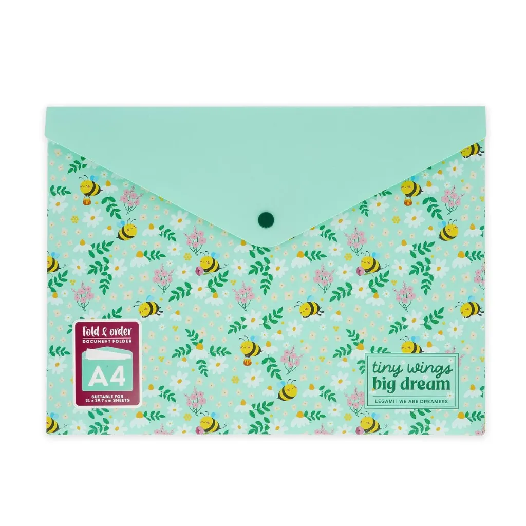 [LE-3482] Petit Porte-documents Bee green Legami