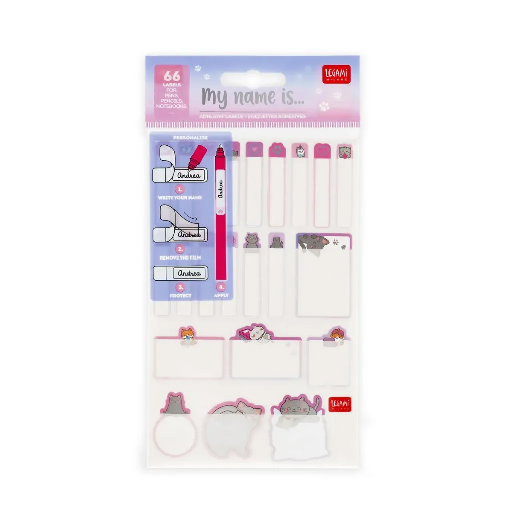 [LE-0016] Etiquettes adhesives Kitty Legami