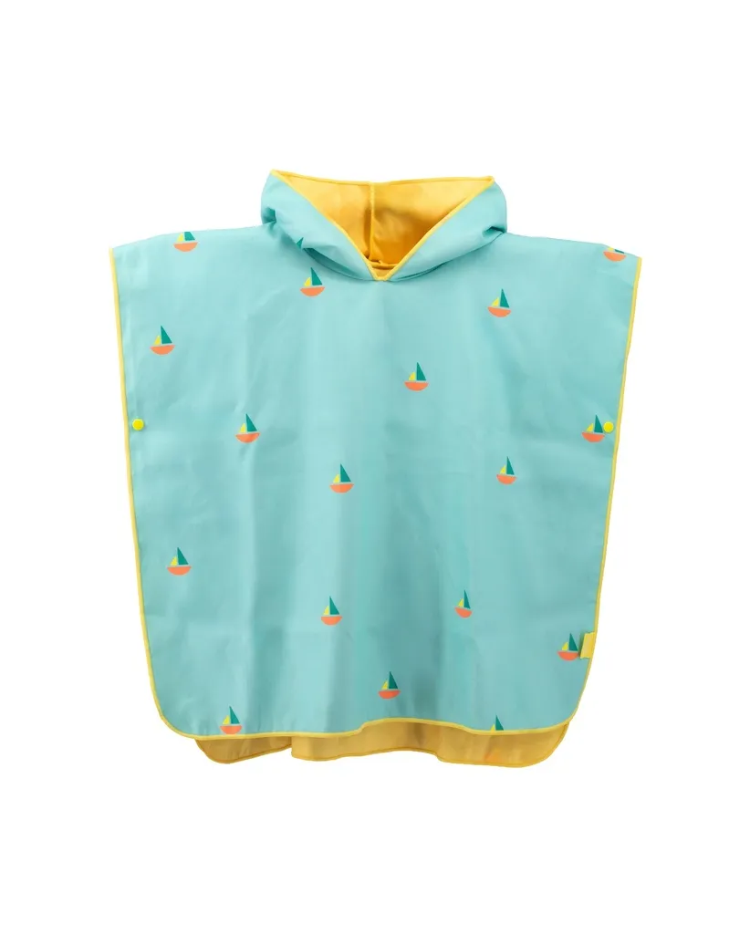 [QU-5575] Poncho de plage Bleu Banane Quut 1-6 ans
