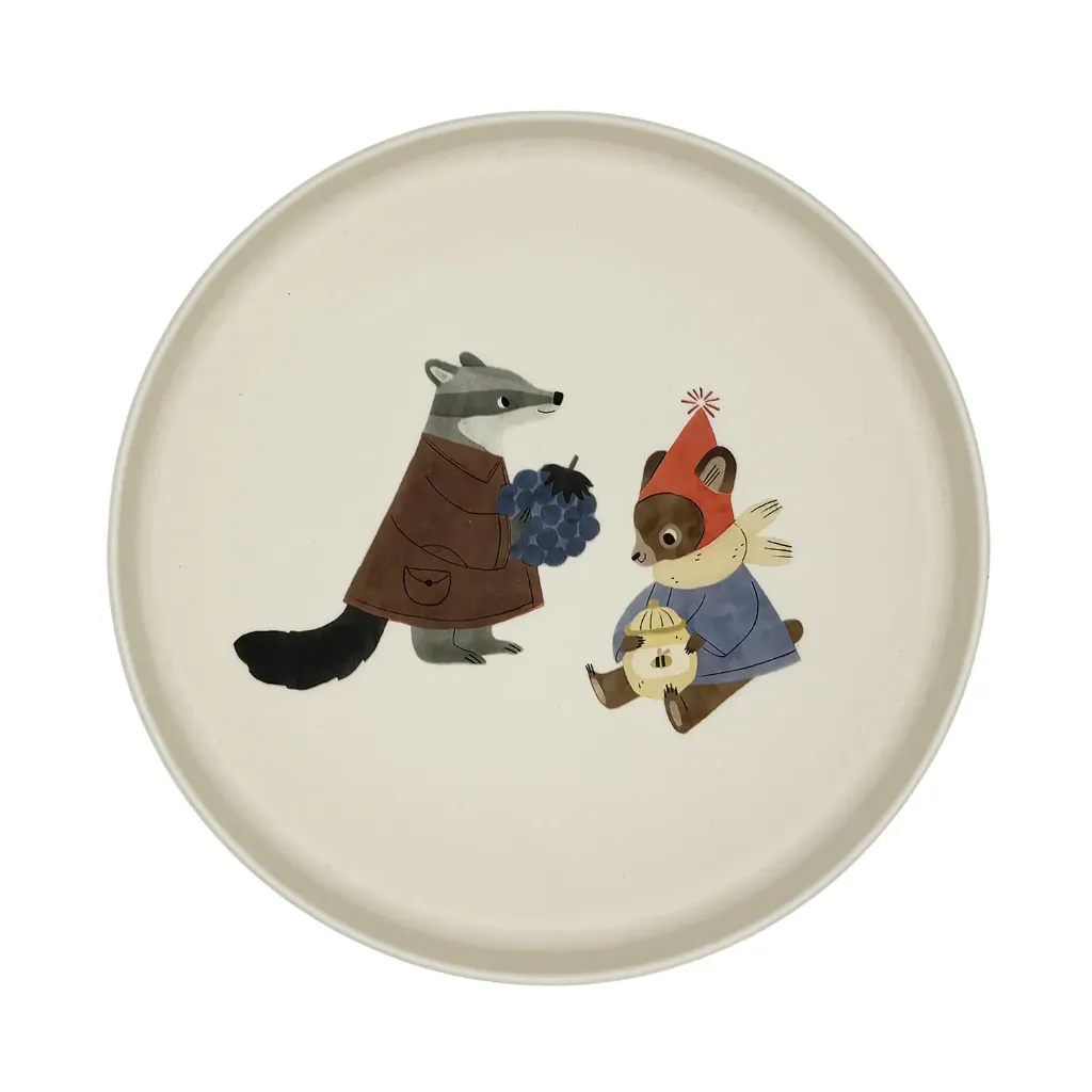 [NU-9392] Kids Plate Forest Animals