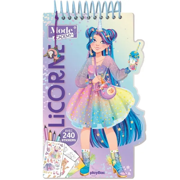 [PL-0145] Carnet créatif Mode Academy : Licorne