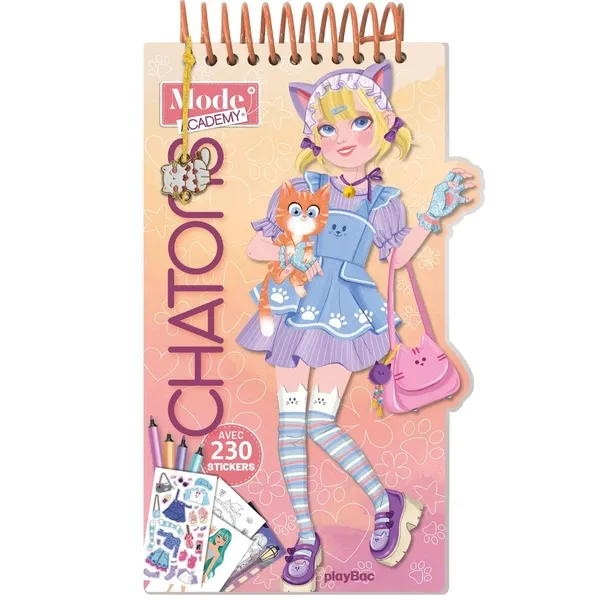 [PL-0138] Carnet créatif Mode Academy : Chatons
