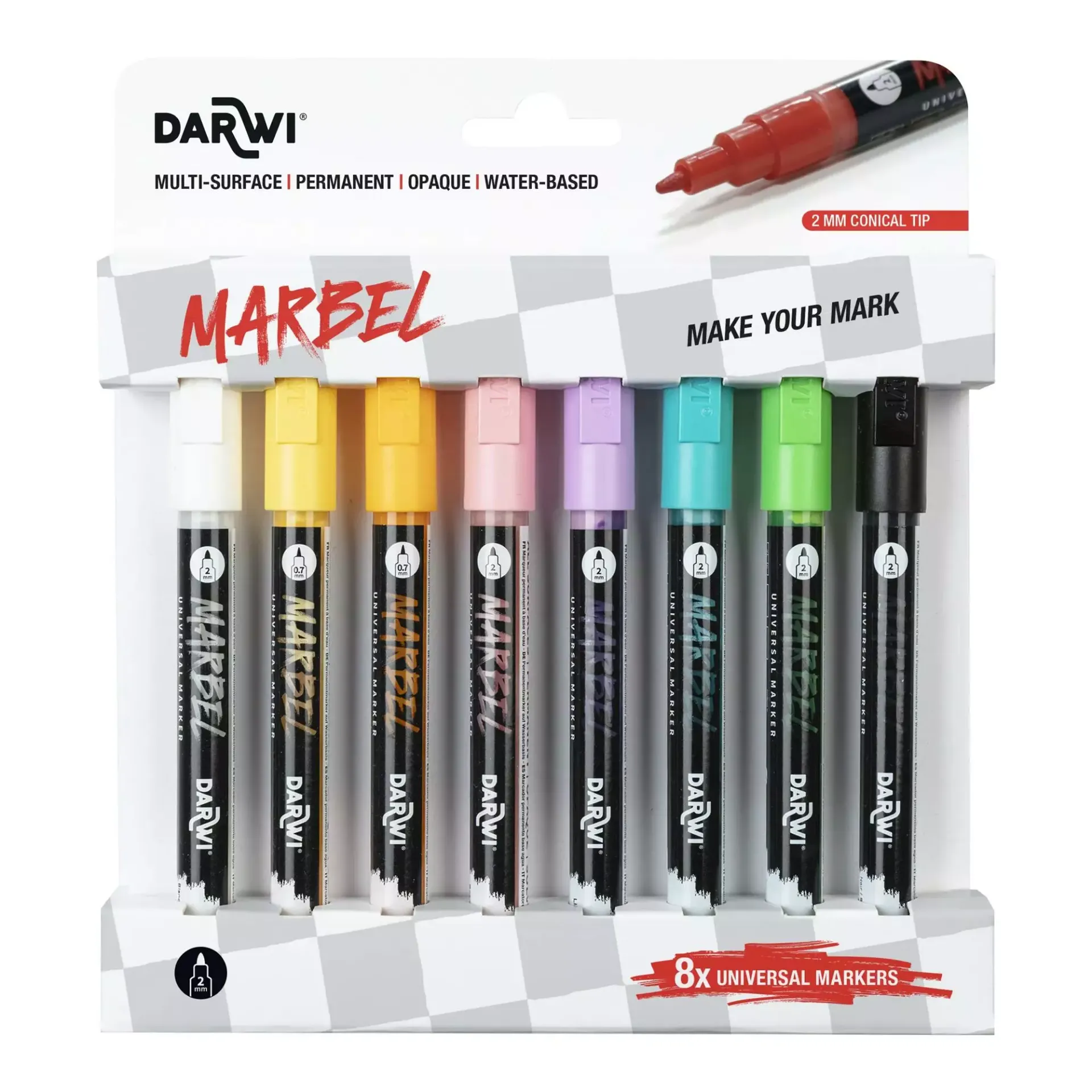 [MA-7504] Marqueurs universels acrylique Marbel Tons clairs