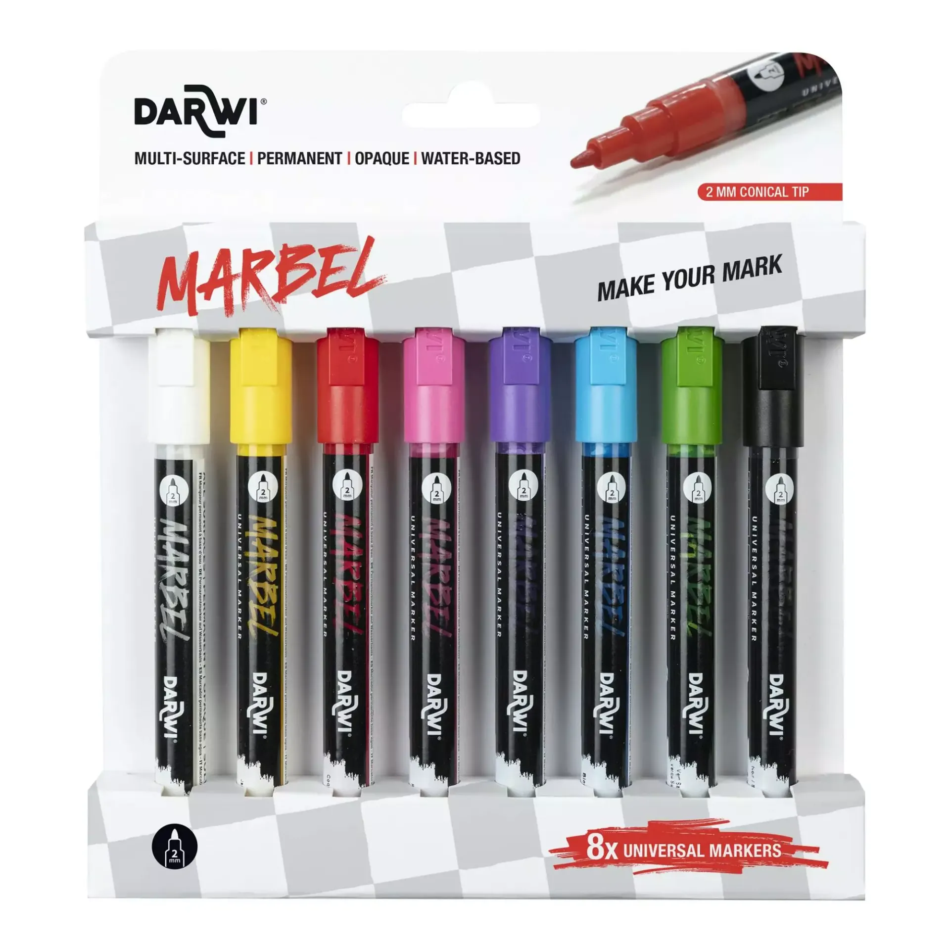 [MA-7498] Marqueurs universels acrylique Marbel Tons vifs
