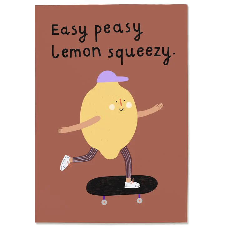 [NU-8609] Postcard Easy Peasy Lemon Squeezy