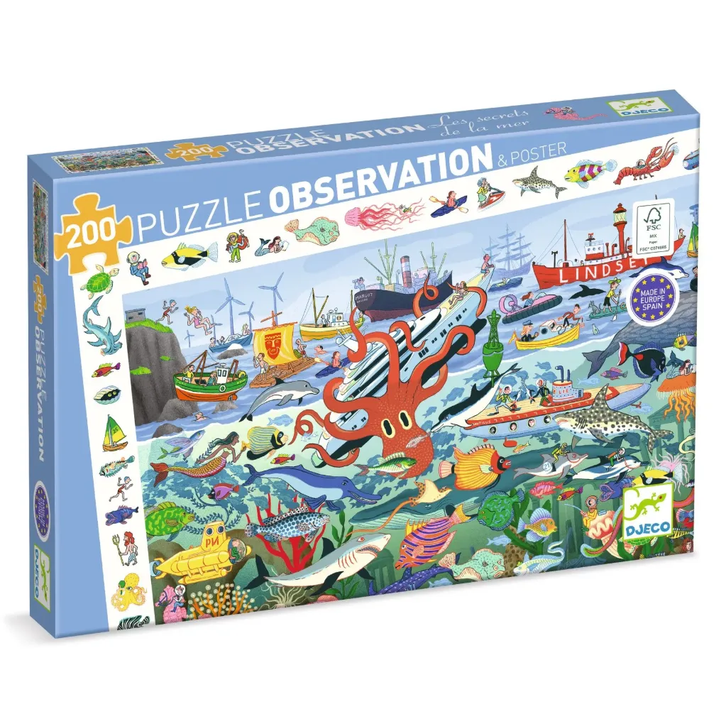 [DJ-4606] Puzzle Observation Les secrets de la mer 200 pcs