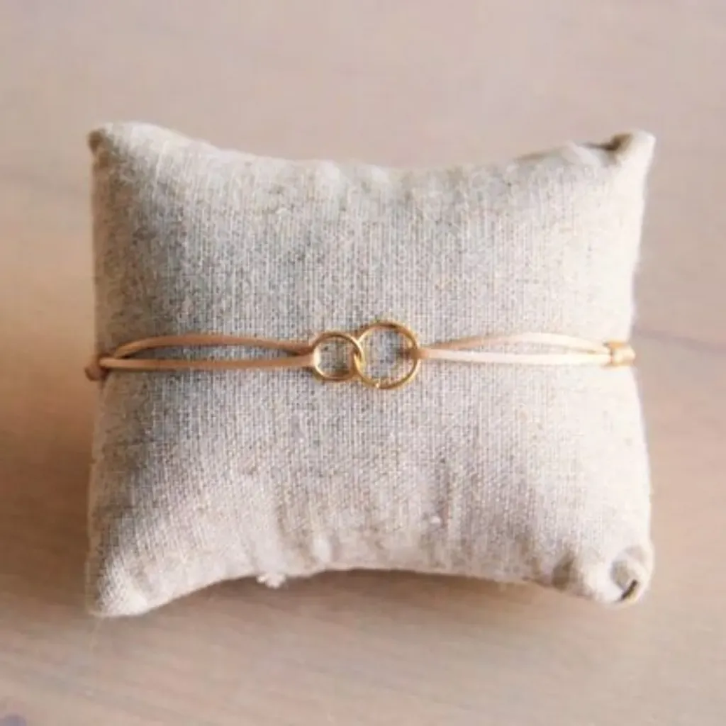 Bracelet en satin Infinity Champagne
