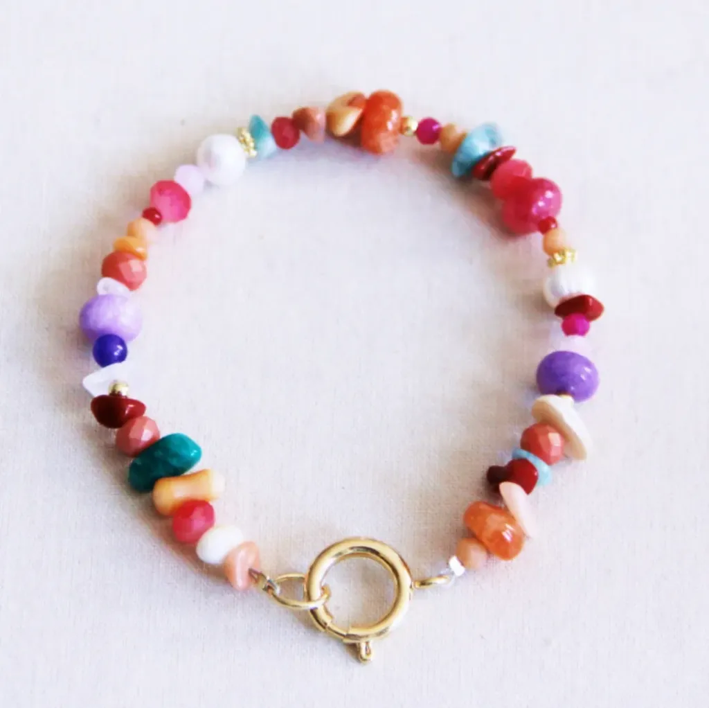 Bracelet à perles assorties Mélange de couleurs