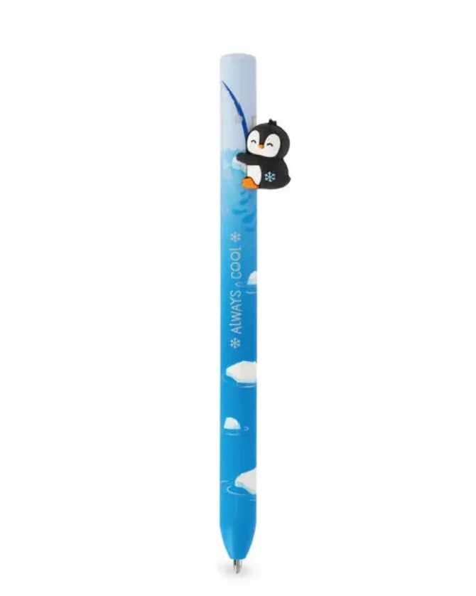[LE-2034] Stylo à bille rétractable Penguin Free Hugs Legami