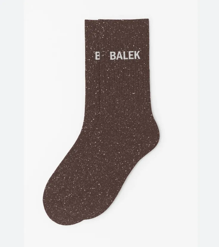 Chaussettes à paillettes "Balek" Moka Glow - Taille 36-40