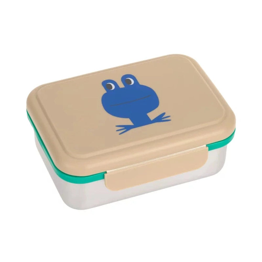 [LA-0210] Boîte à lunch/goûter inox enfants - Happy Trails, Grenouille Lassig