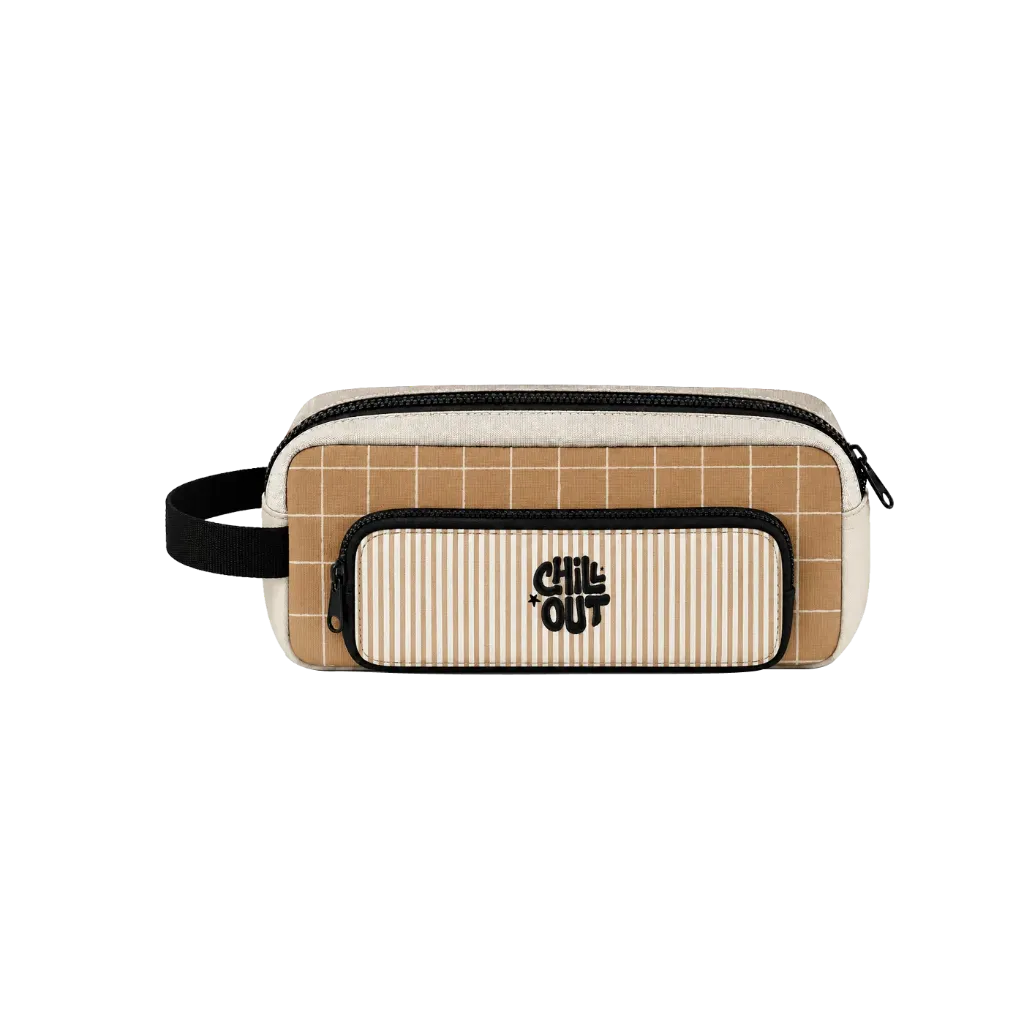 Trousse d'école double Lina Caramel