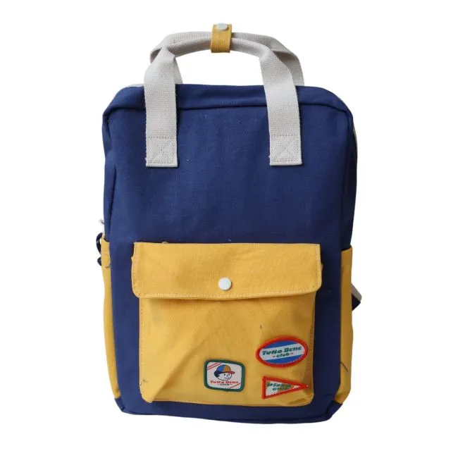 Sac à dos enfant double poignées bleu marine