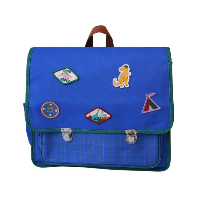 Cartable enfant bleu Dinosaures