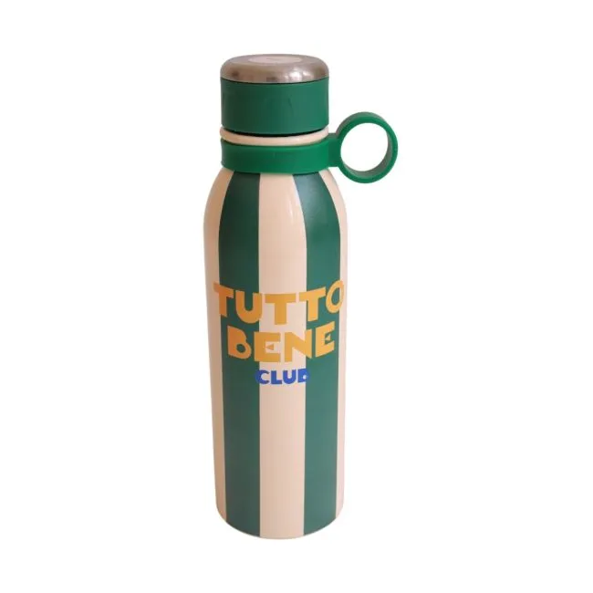 [PE-0502] Gourde isotherme rayures vertes 590m