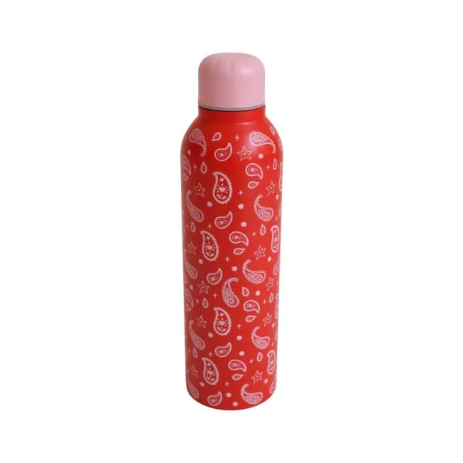 [PE-4730] Gourde isotherme Bandana rouge 520ml