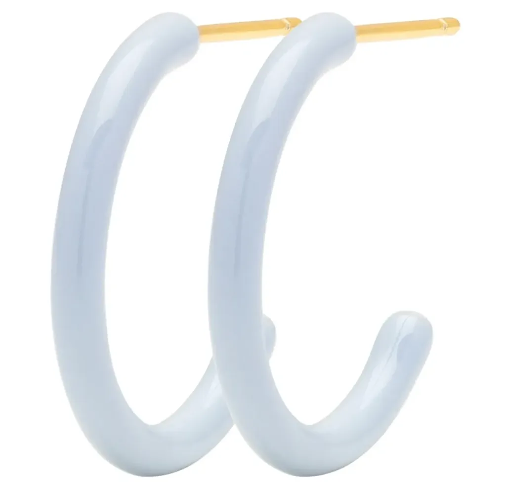 [LU-8089] Color Hoops Medium Pair Skyride Blue Lulu Copenhague
