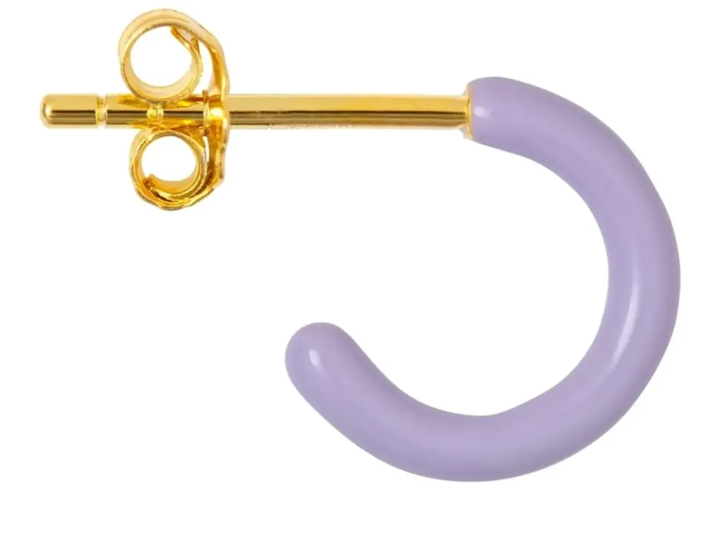 [LU-1128] Color Hoop Chunky Pair Purple Lulu Copenhague