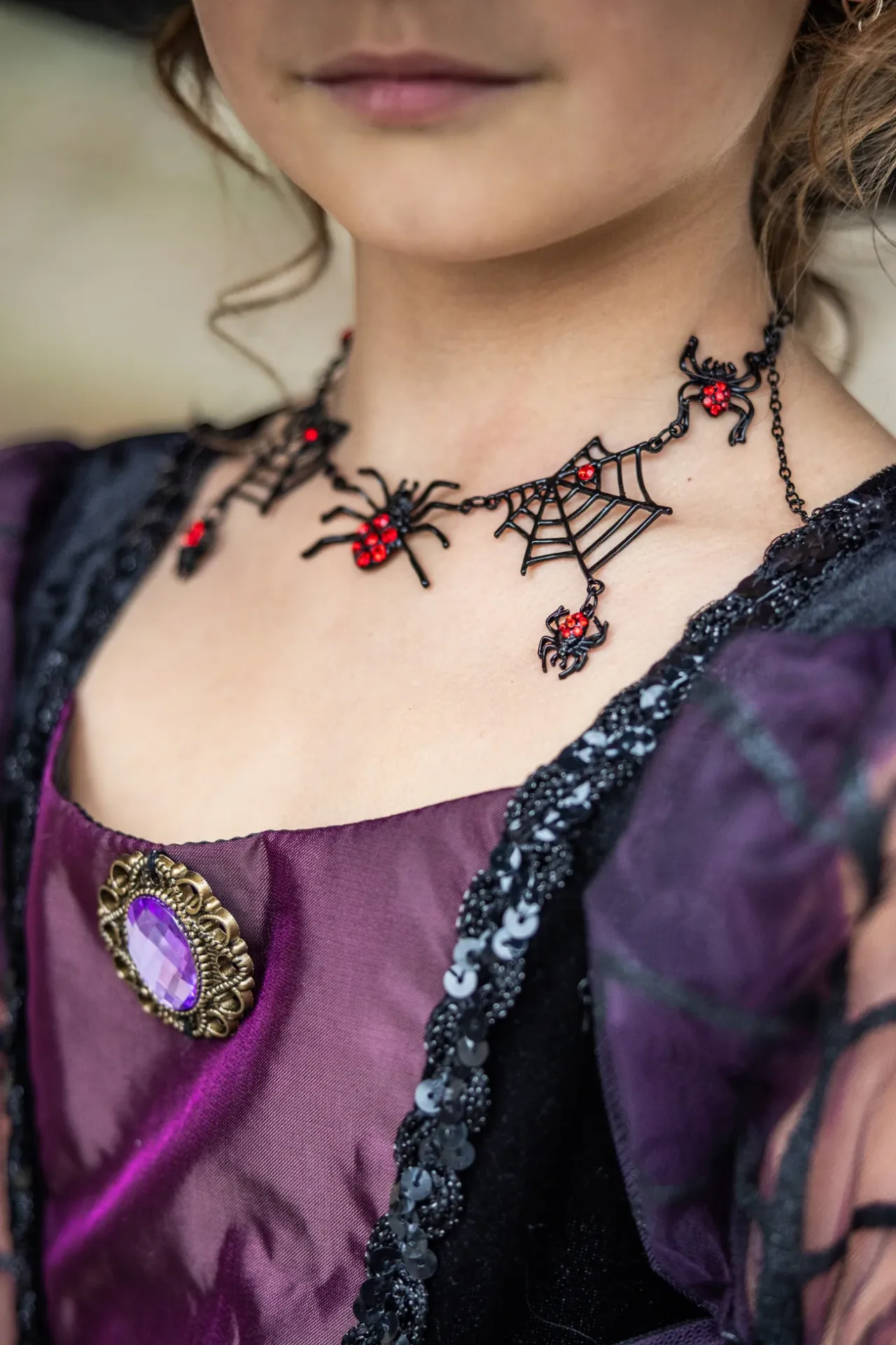 [GR-1673] Tangled Web Necklace