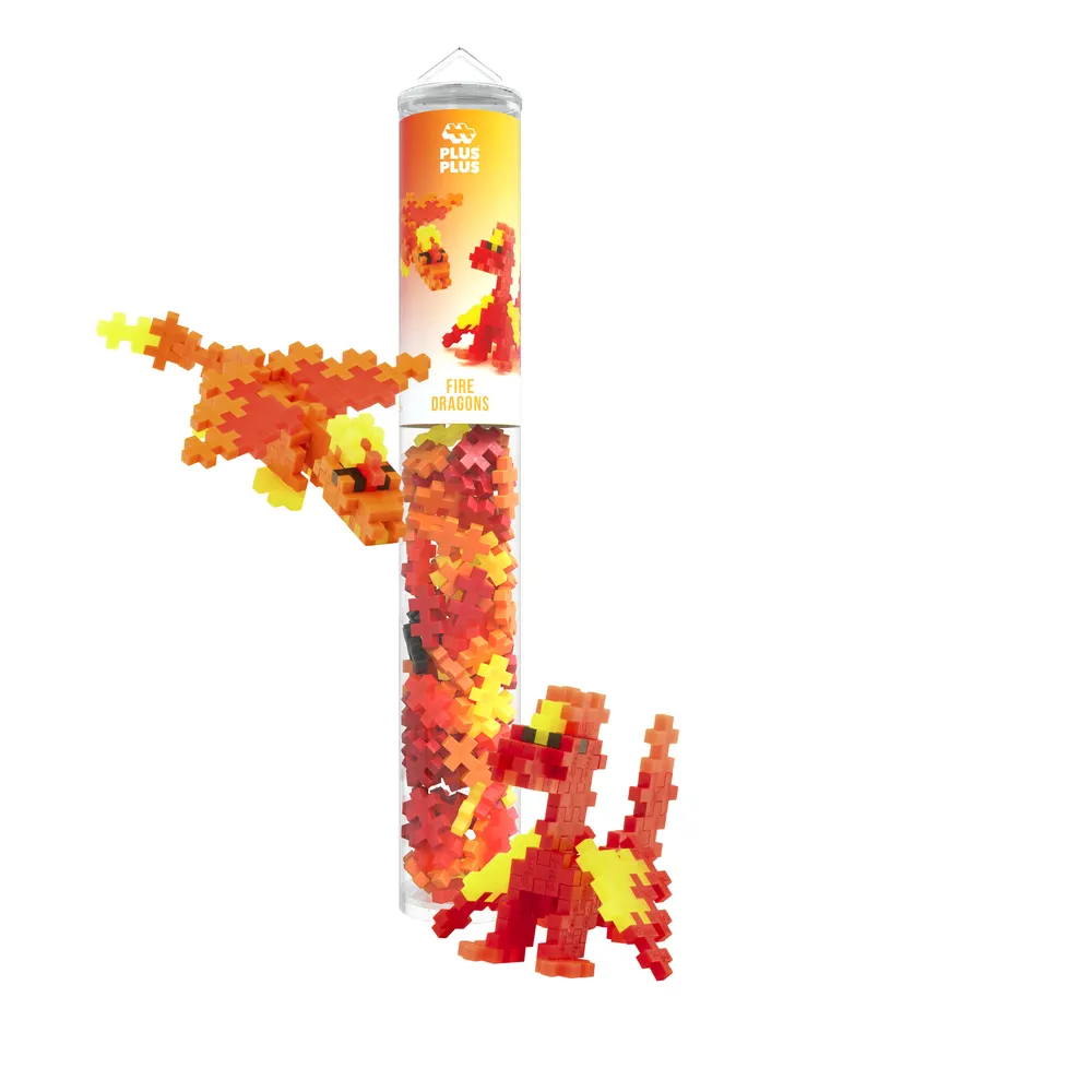 [PL-1843] Plus Plus Tube Dragon de Feu 100 Pcs