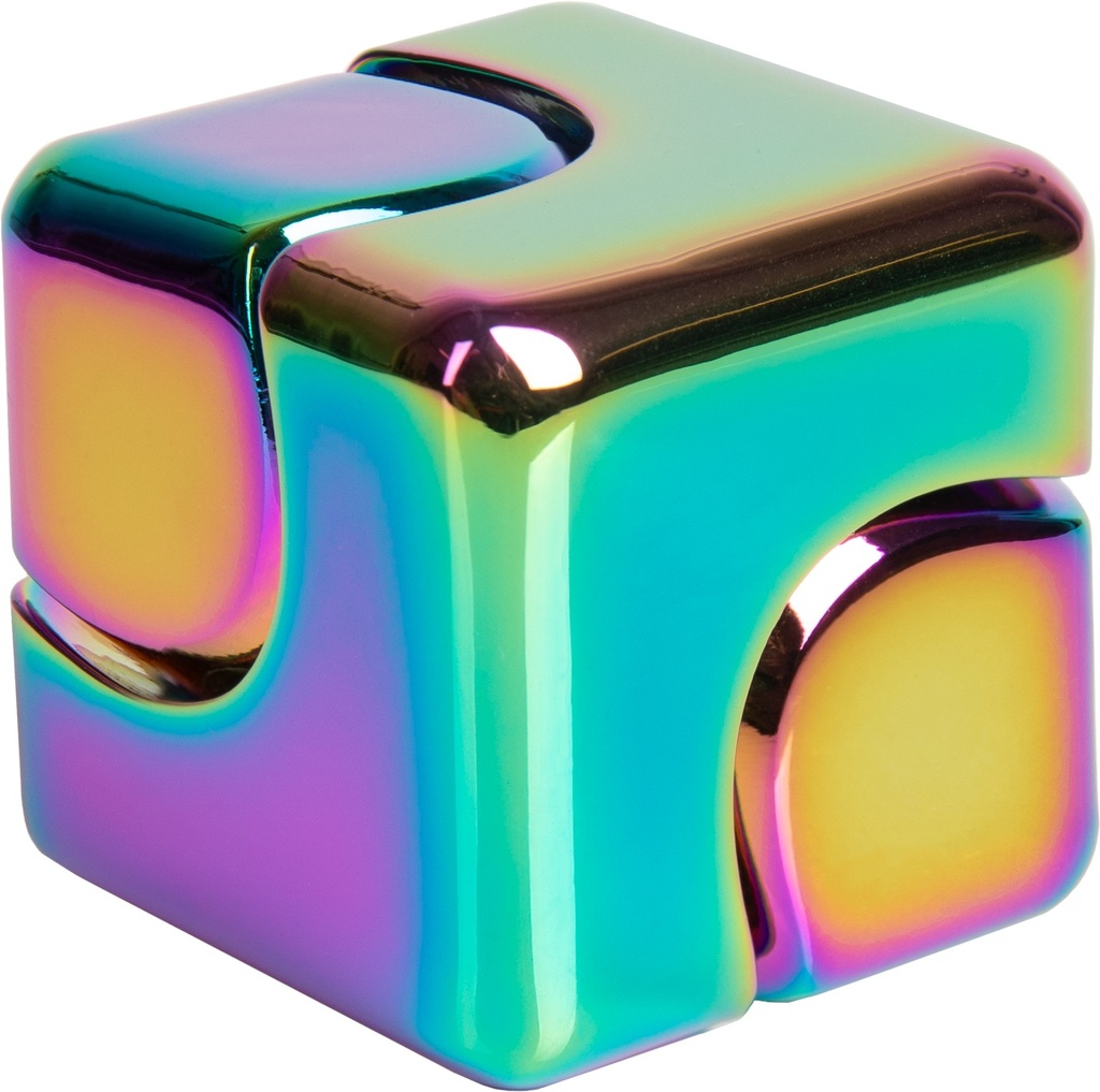 [CL-6459] Bopster Fidget Spinner Cube | Multicolored Metallic