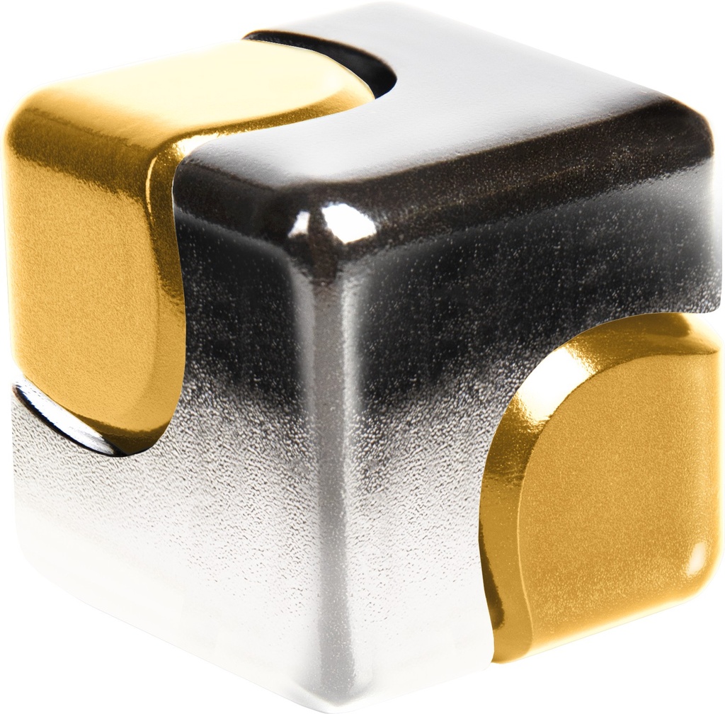 [CL-2420] Bopster Fidget Spinner Cube | Silver & Gold