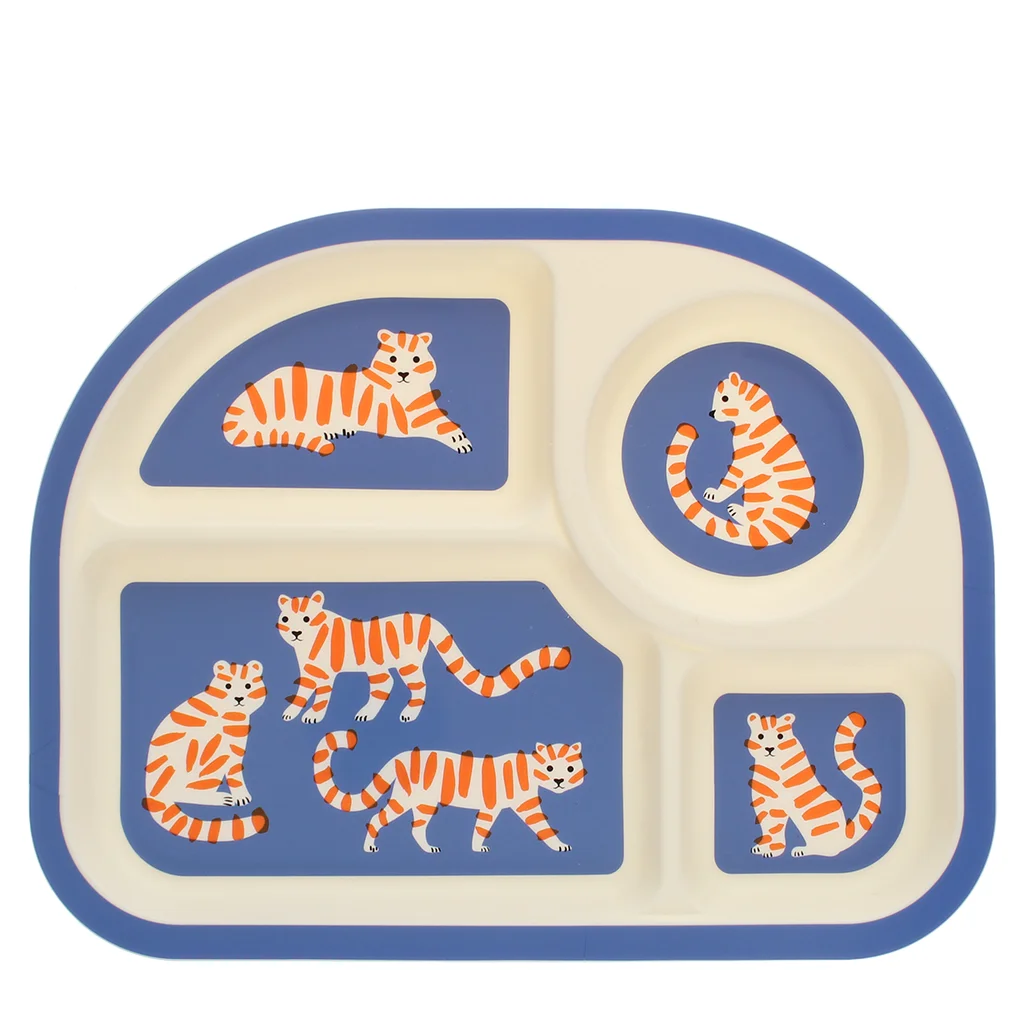 Assiette compartimentée 4 sections - Tigre