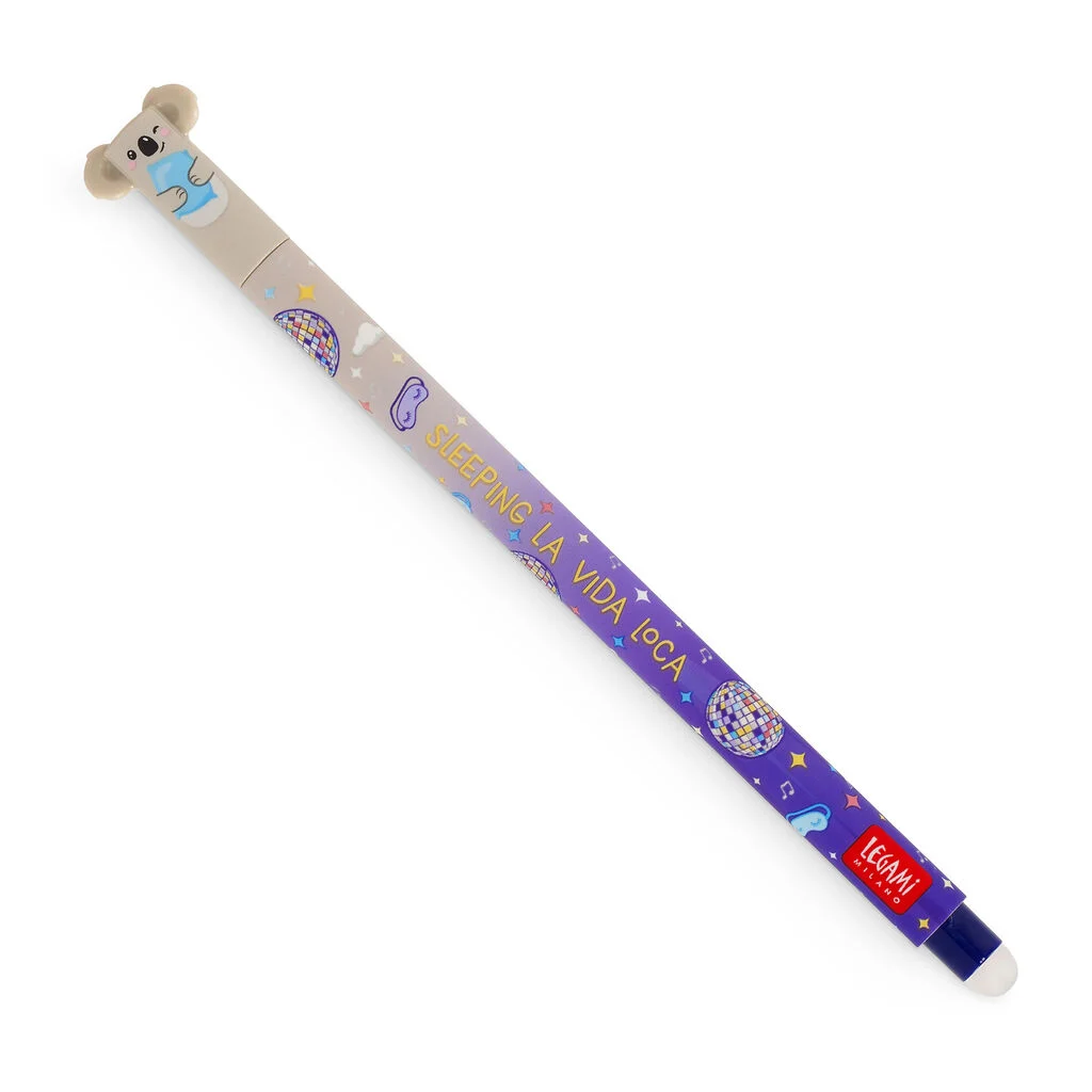 Stylo à encre gel effaçable koala « Sleeping la Vida Loca » Legami