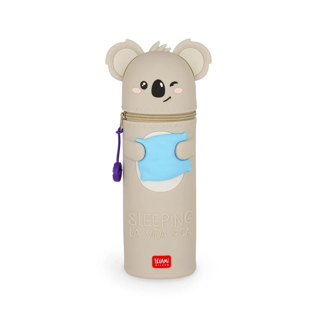 Trousse 2 en 1 en Silicone Koala « Sleeping la Vida Loca » Kawaii Legami