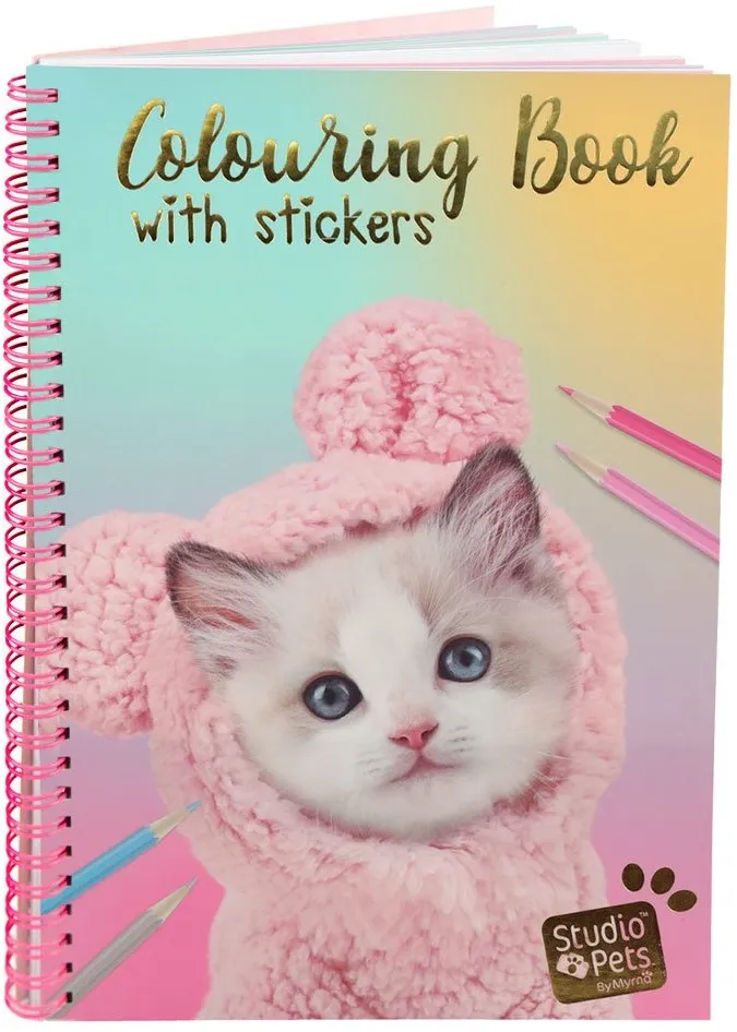 [ST-4814] Livre de Coloriage avec Stickers - Chatons