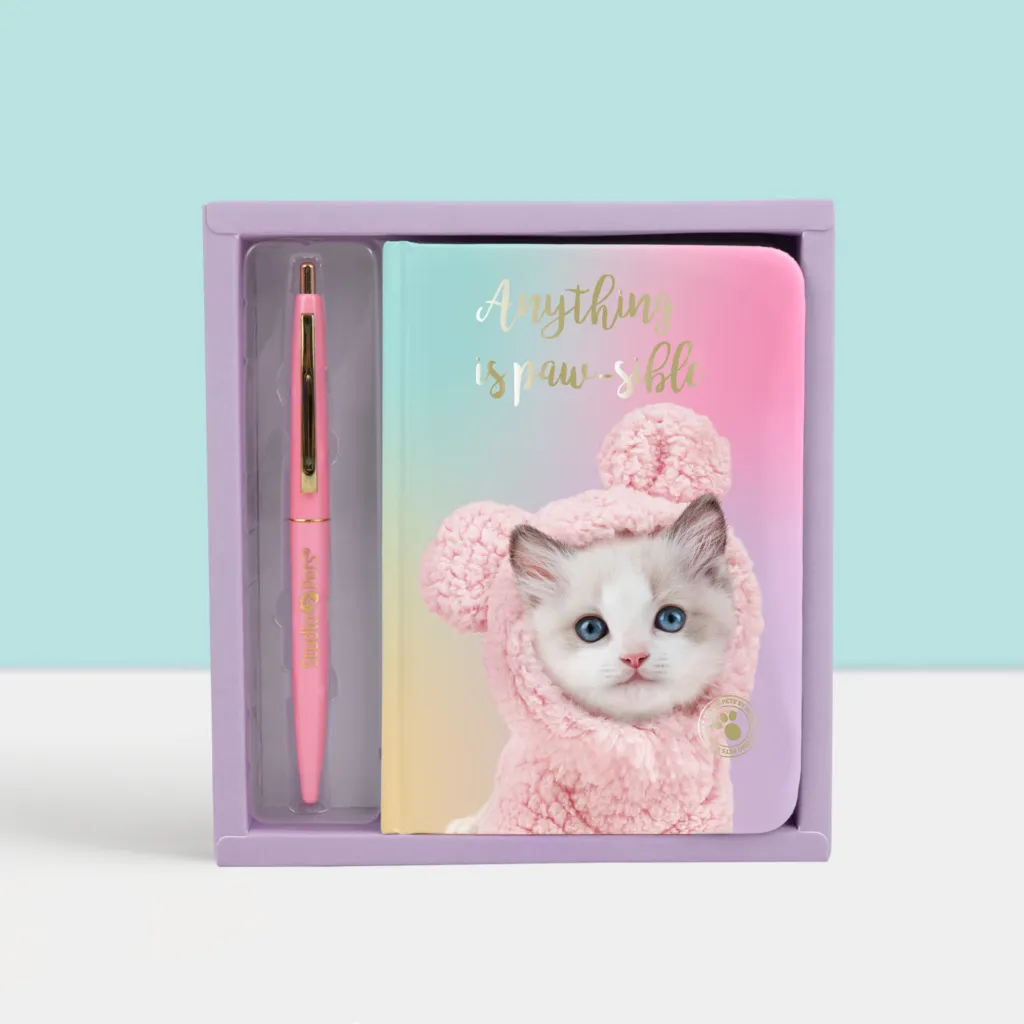 [ST-4784] Carnet de notes A6 avec stylo - Chaton