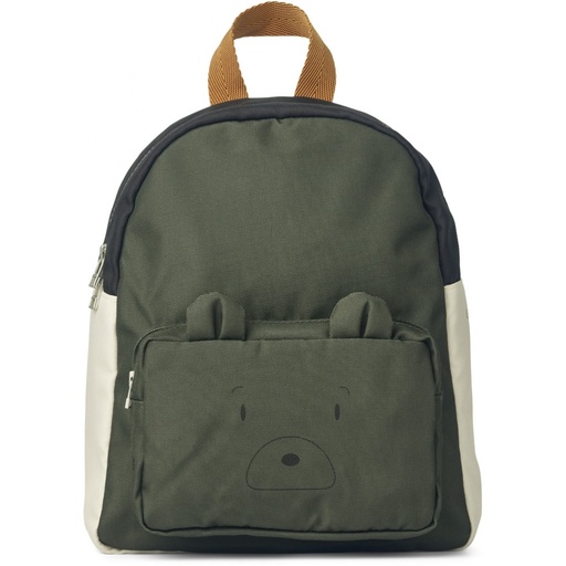 [LI-3385] Allan Backpack Mr Bear Hunter Green Multi Mix