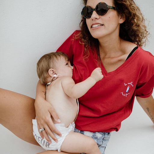 [TA-3302] T-Shirt d'allaitement Le Meilleur Pour La Faim Taille XS Tajinebanane (Zip)