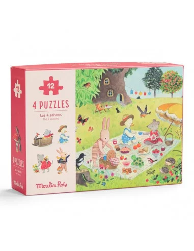 [MO_4400] 4 puzzles de 12 pcs La Grande famille
