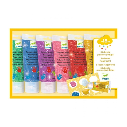 [DJ-0170] 6 tubes de peinture à doigts