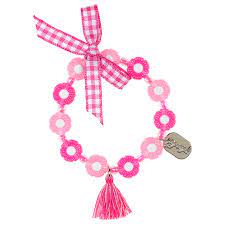 [SO_6371] Bracelet Flo rose fuchsia à fleurs Souza