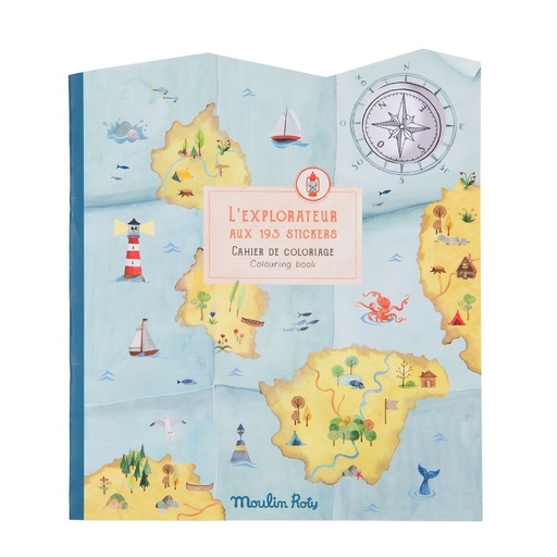 [MO-6058] Cahier De Coloriage L'explorateur Aux 195 Stickers