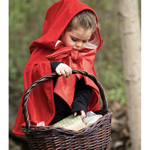 [GR_8752] Cape de Petit Cheron rouge avec noeud 4-6 ans