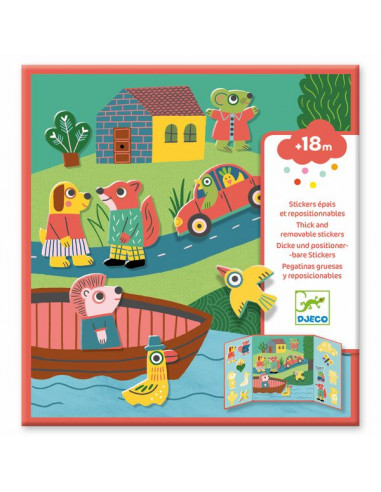 [DJ-0712] Créer Avec Des Stickers Les Animaux Djeco