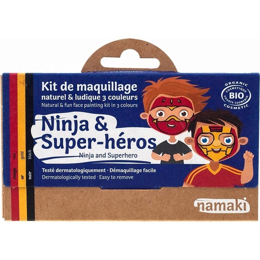 [NA-0692] Kit De Maquillage Naturel 3 Couleurs Ninja & Super-héros