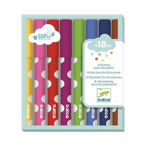 [DJ-0019] Les couleurs - 8 feutres pour les petits
